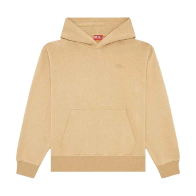 Diesel FW24 Oversized Hoodie with Logo Embroidery in Light Brown A113040GYCJ-7CS