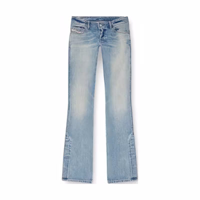 DIESEL FW24 Slim Fit Flared Cotton Denim Jeans Men Light Blue A137810GRDN-01