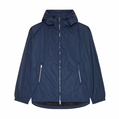 DIESEL FW24 Solid Color Navy Blue Zip-Up Oversized Hoodie Jacket for Men. A125920IMAY-81E