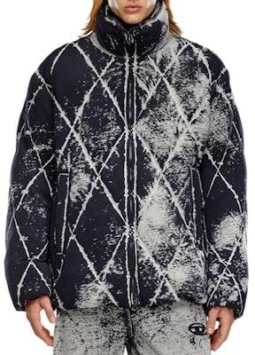 디젤 FW24 유니섹스 블랙 루즈핏 집업 긴팔 코튼 재킷 코트. A145110SKAB-9XX Lookbook 디젤 FW24 유니섹스 블랙 루즈핏 집업 긴팔 코튼 재킷 코트. A145110SKAB-9XX