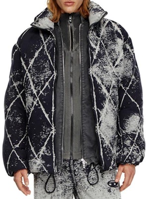 디젤 FW24 유니섹스 블랙 루즈핏 집업 긴팔 코튼 재킷 코트. A145110SKAB-9XX Shop 디젤 FW24 유니섹스 블랙 루즈핏 집업 긴팔 코튼 재킷 코트. A145110SKAB-9XX