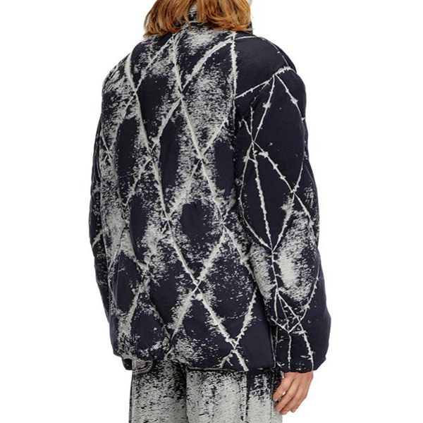 Purchase 디젤 FW24 유니섹스 블랙 루즈핏 집업 긴팔 코튼 재킷 코트. A145110SKAB-9XX