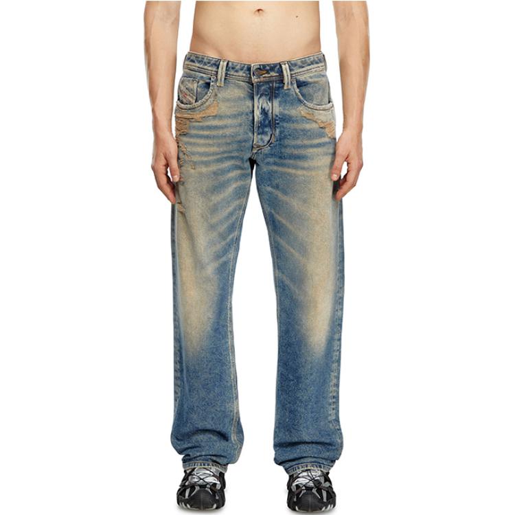 DIESEL FW24 Vintage Mid-Rise Straight-Leg Jeans Men’s Blue 00C06P09K32-01 圖 3