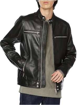 Diesel Glossy Soft Stand Collar Zipper Jacket - Black 00S6Z10TAUH-9XX Buy Diesel Glossy Soft Stand Collar Zipper Jacket - Black 00S6Z10TAUH-9XX