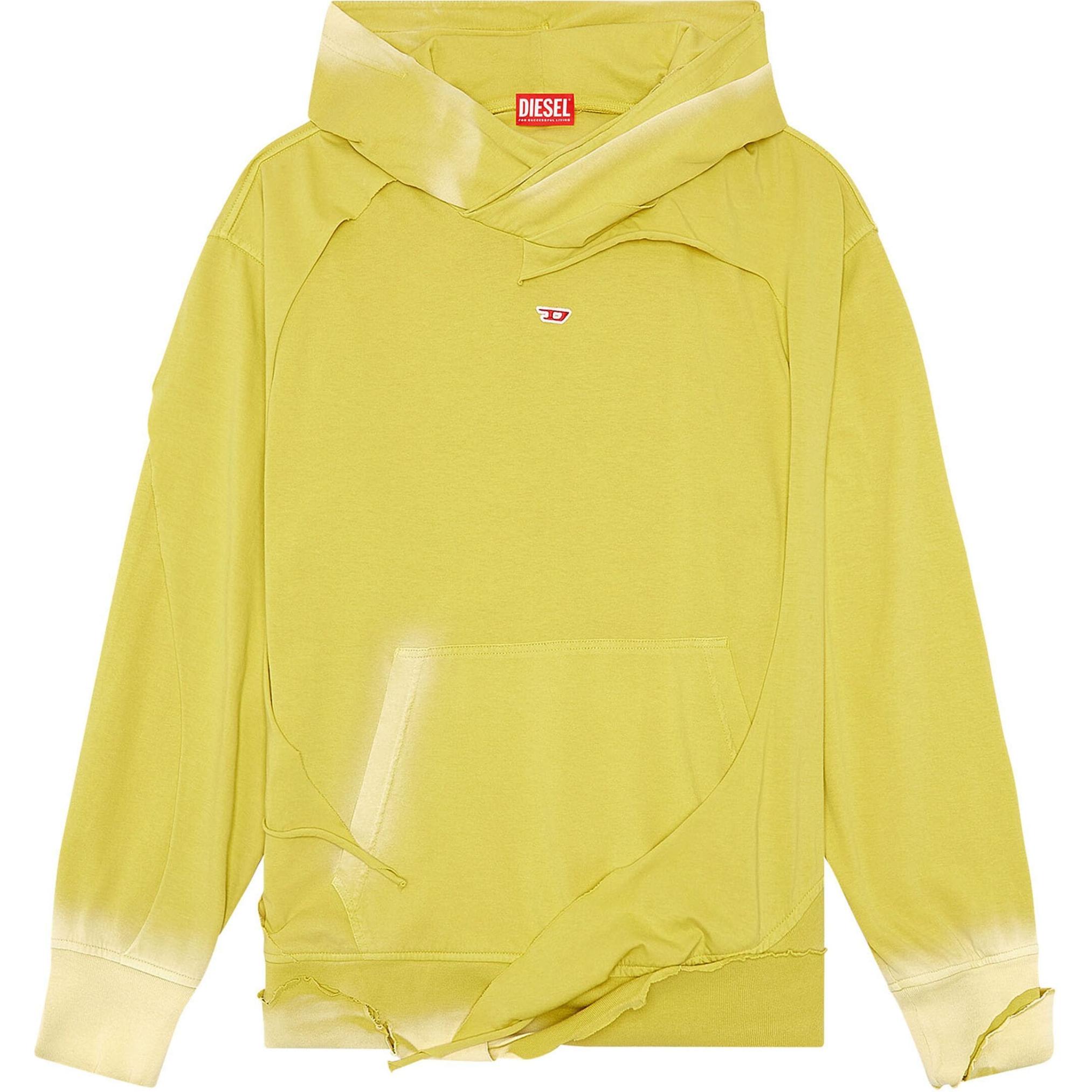 Diesel Gradient Hoodie Long Sleeve Yellow Sweatshirt A129090CHAH-5KS