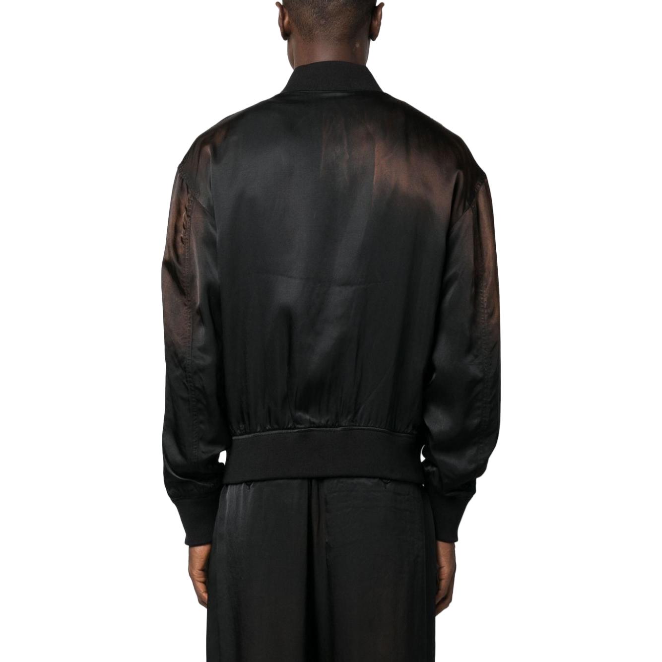 Purchase Diesel 漸層緞面拉鍊落肩外套 黑色 A114970BIAY-9XX