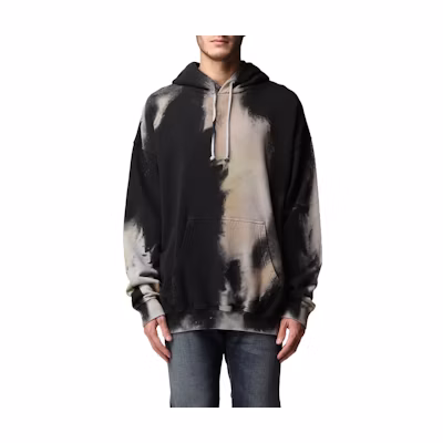 Diesel Gradient Tie-Dye Hoodie in Black - Casual Loose Fit A033080BFAU9XXA