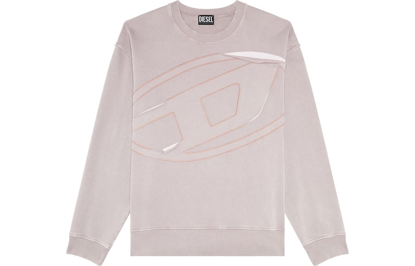 Diesel Graphic Print Crewneck Sweatshirt Men’s Grey A098910AJAB