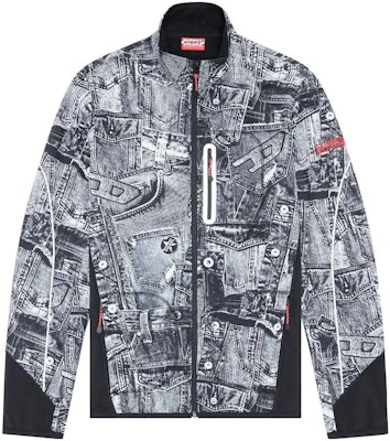Diesel 灰色牛仔印花拉鍊運動夾克 A106610HIAN Buy Diesel 灰色牛仔印花拉鍊運動夾克 A106610HIAN