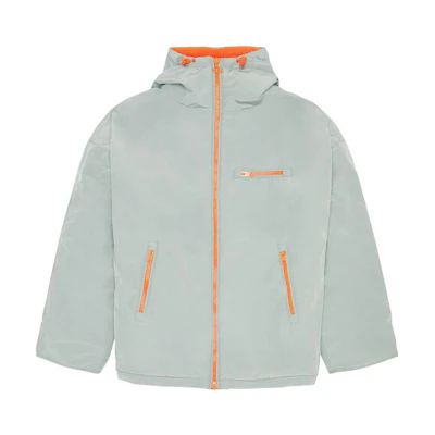 Diesel Gray Hoodie Jacket with Contrast Trim and Logo Print A073200SGAF-9BI