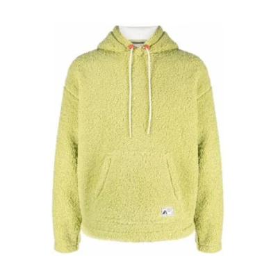 Diesel Green Hoodie with Solid Logo Patch and Drawstring A030420EEAE5AJ