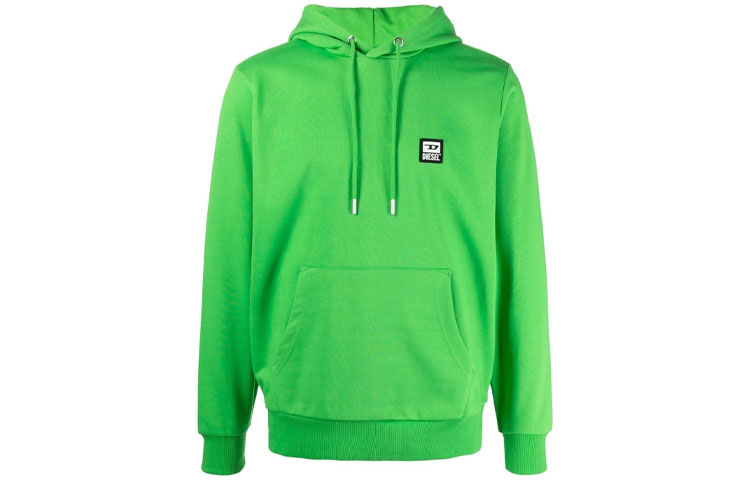 Diesel Green Pullover Hoodie with Large Pocket A003310HAYT5C