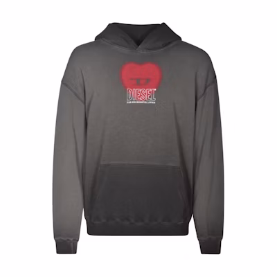 Diesel Grey Hoodie with Letter Print, Pullover, Long Sleeve A133960IMAK-9XX