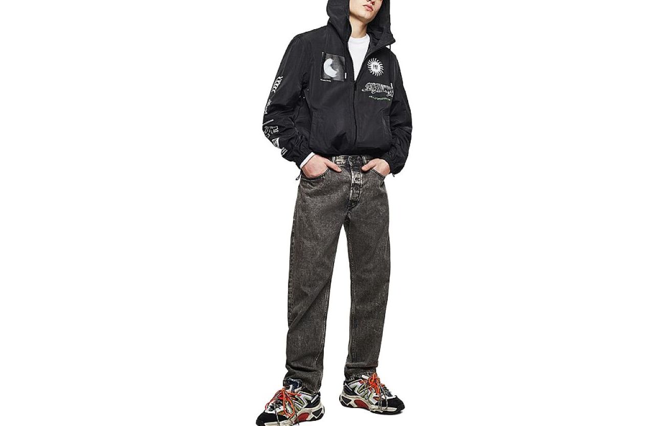 Diesel Hoodie Jacket with Logo Print 00SF9R0LAPH