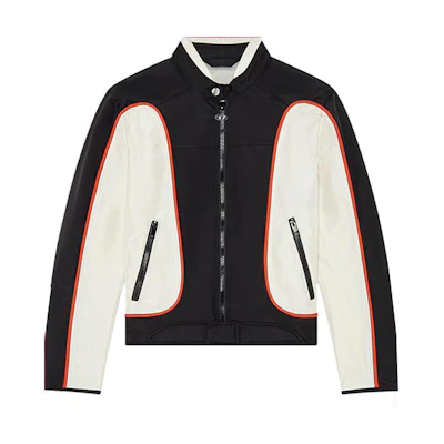 DIESEL J-Blink Biker Jacket Black Nylon Patchwork Style A061320PDAI