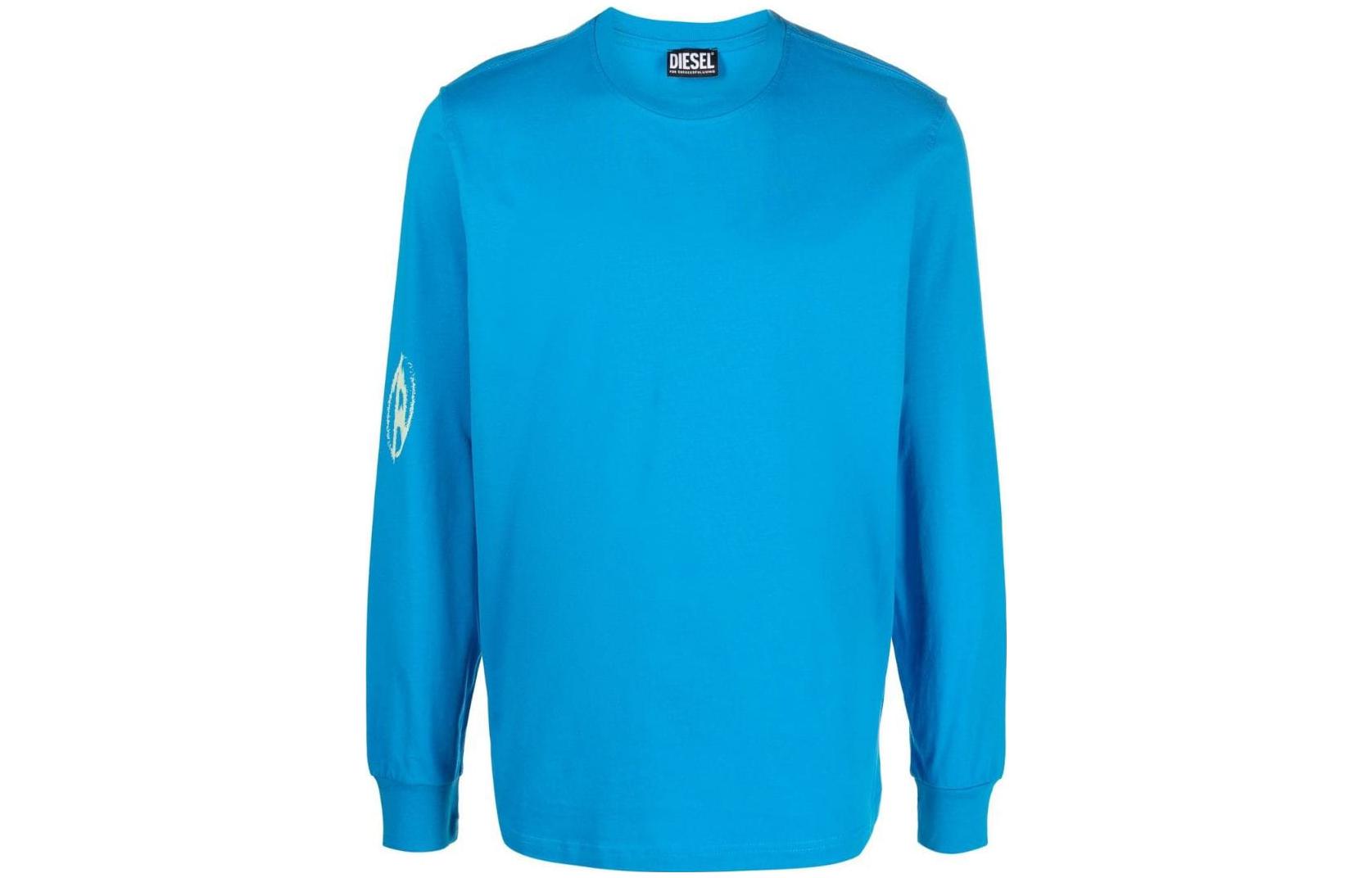 Diesel Letter Pattern Sweatshirt Light Blue A086740CJAC8MR