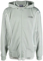 Diesel Light Green Logo Hooded Zip-Up Jacket A083670HGAU-9BL Diesel Light Green Logo Hooded Zip-Up Jacket A083670HGAU-9BL