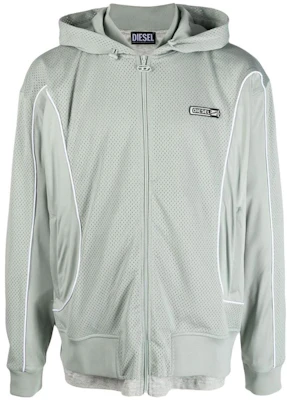 Diesel Light Green Logo Hooded Zip-Up Jacket A083670HGAU-9BL Buy Diesel Light Green Logo Hooded Zip-Up Jacket A083670HGAU-9BL