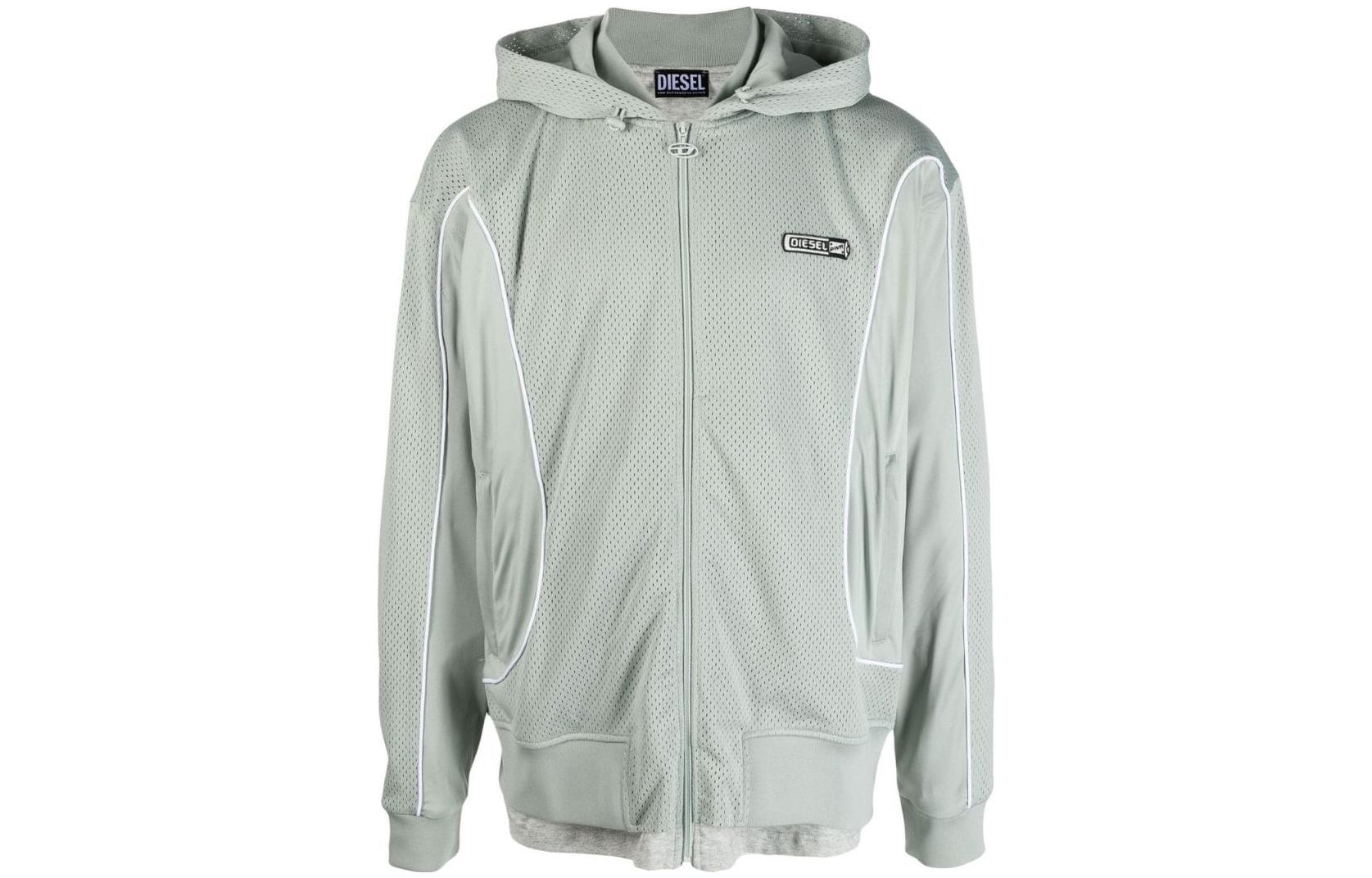 Order Diesel Light Green Logo Hooded Zip-Up Jacket A083670HGAU-9BL