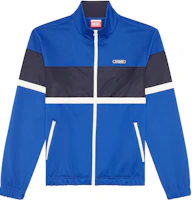 Diesel Logo Patch Panel High-Neck Sports Jacket - Blue A066080NEAG8MY Diesel Logo Patch Panel High-Neck Sports Jacket - Blue A066080NEAG8MY