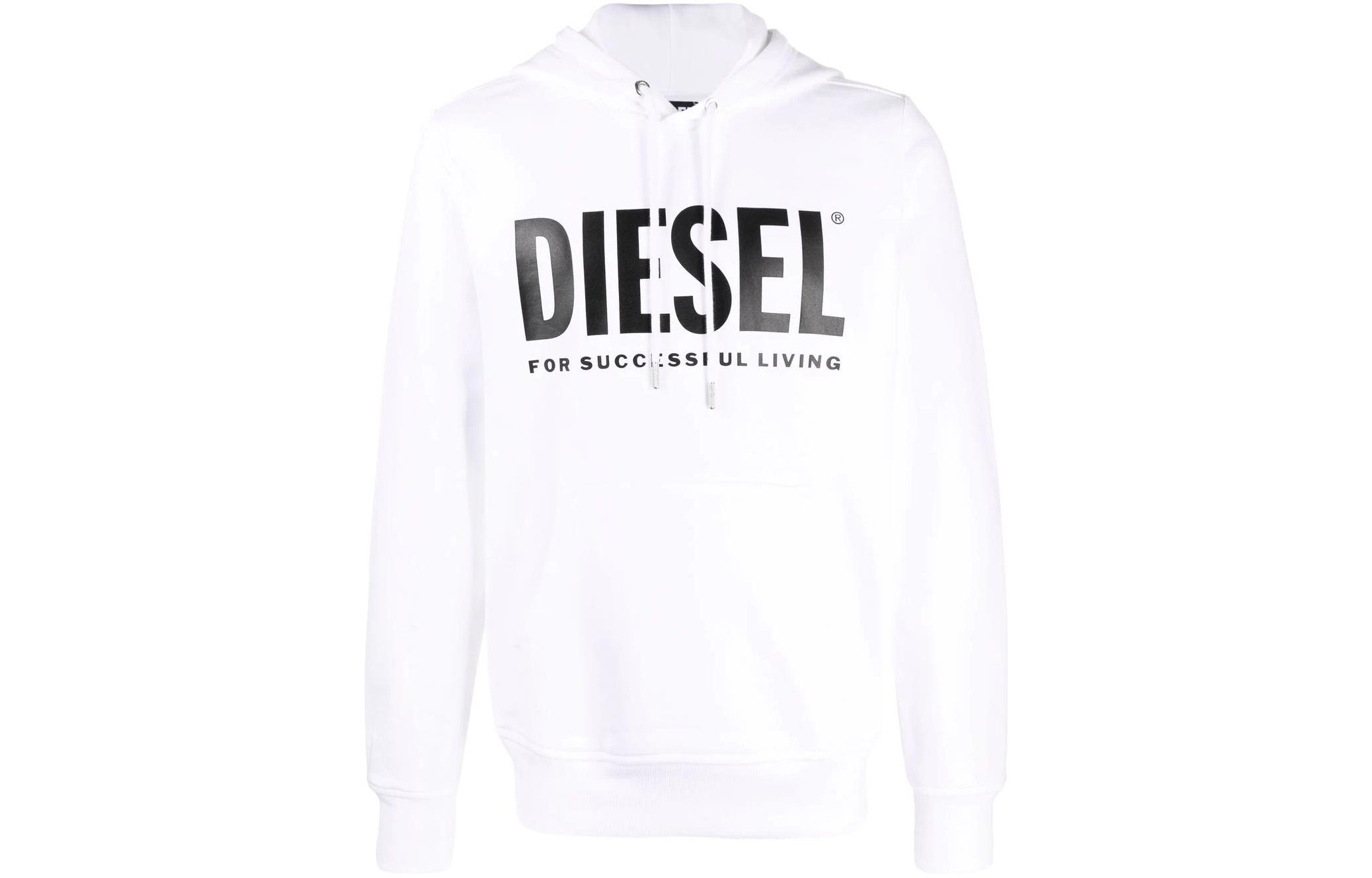 Diesel Logo Printed Hoodie A028130BAWT-100