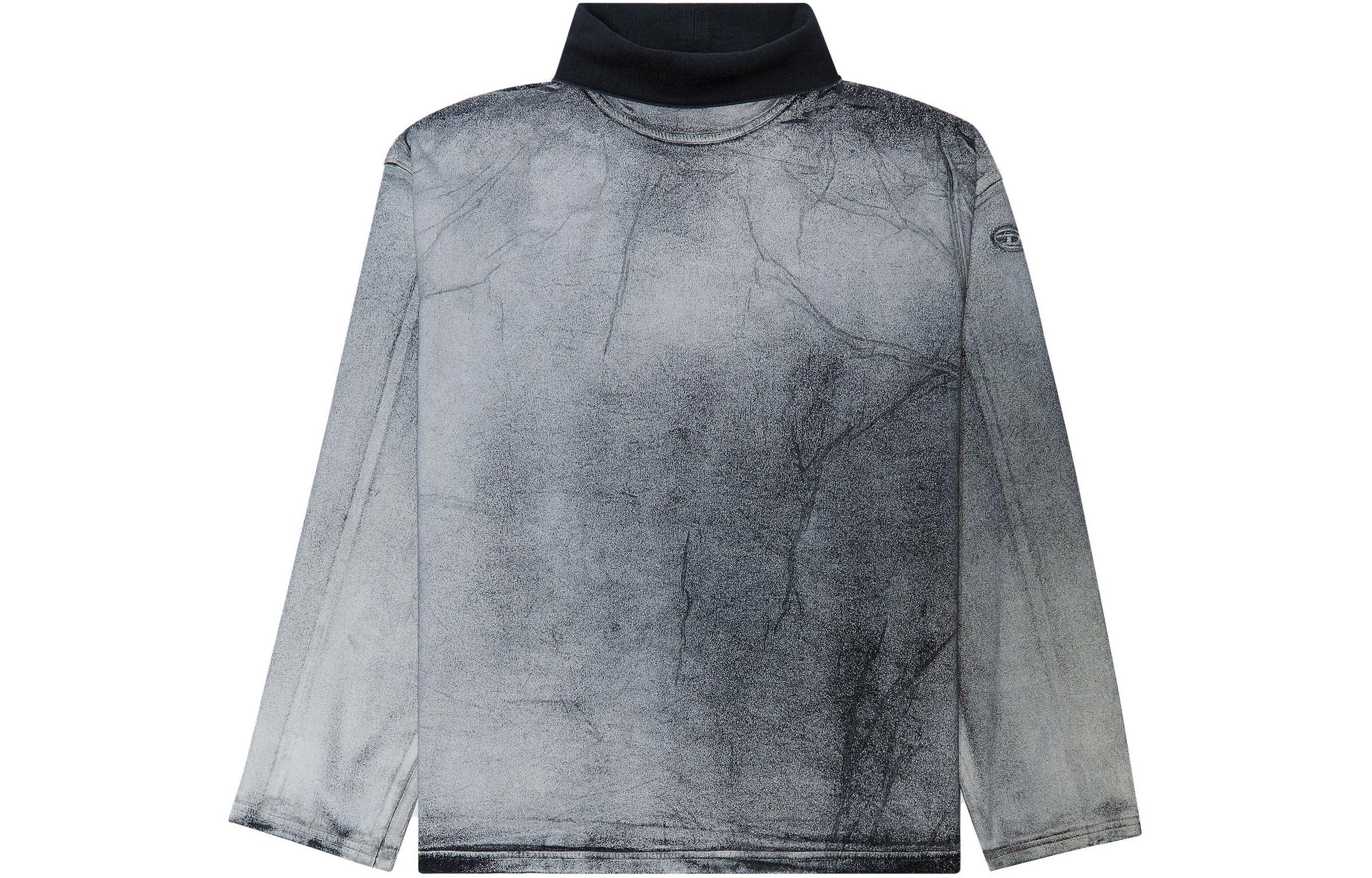 Diesel Loose Fit Turtleneck Sweatshirt in Dark Gray A13070068KQ-02