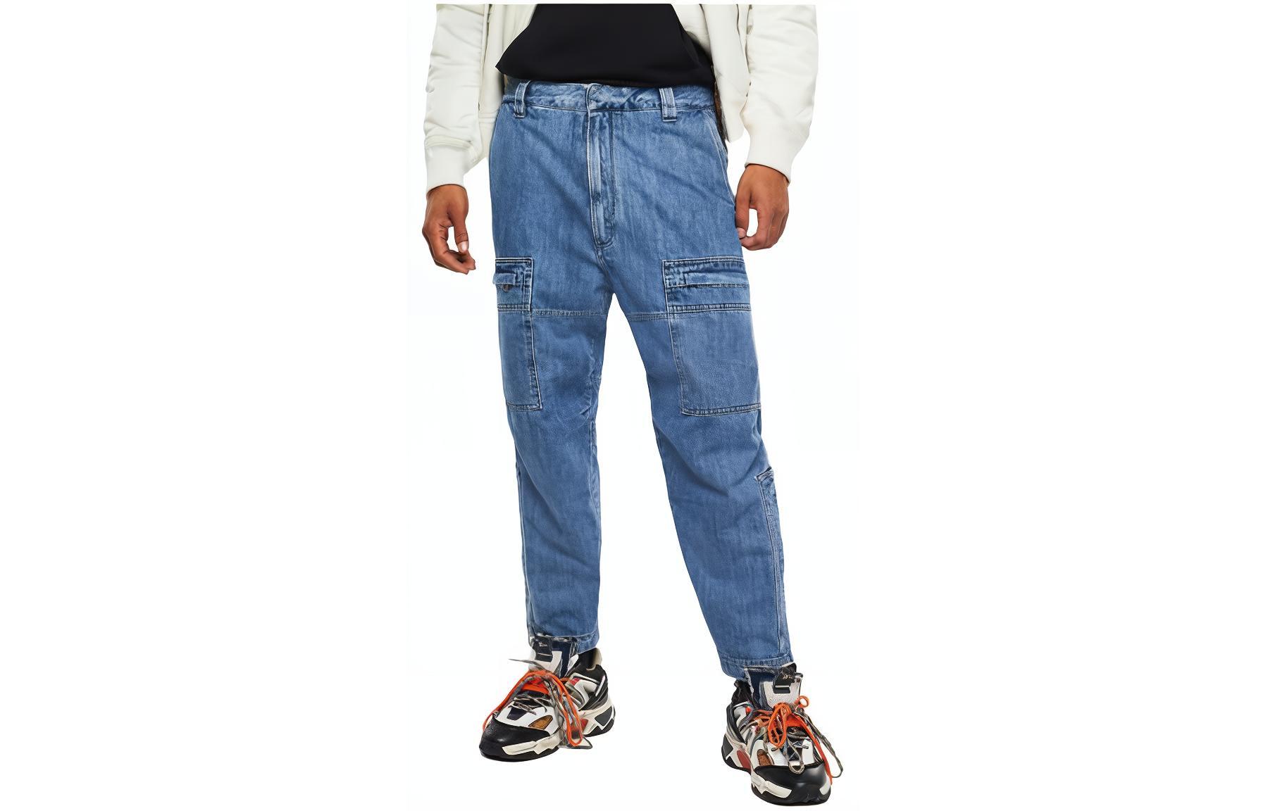 DIESEL Loose Fit Vintage Workwear Style Blue Jeans 00S6FU009CL01