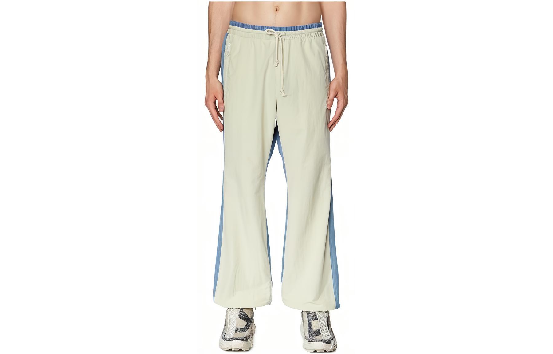 DIESEL Men’s Patchwork Drawstring Joggers in Off-White. A104360WFAM