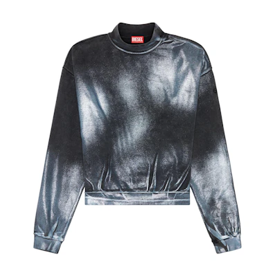 Diesel Metallic Faded Oversized Long-Sleeve Sweatshirt Unisex - Dark Blue A133970DPAQ-900A