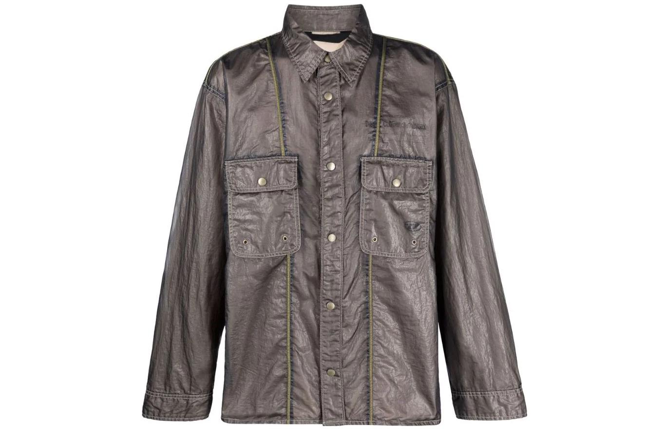Diesel Metallic Shirt-Style Jacket Men’s Gray A03536-0LCAW-93R