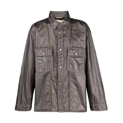 Diesel Metallic Shirt-Style Jacket Men’s Gray A03536-0LCAW-93R