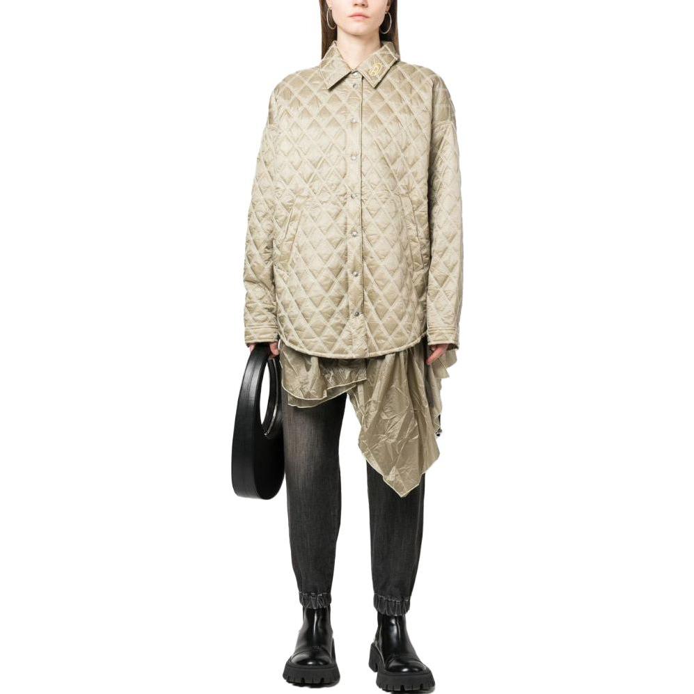 Lookbook Diesel Olive Green Embroidered Logo Button-Up Long Sleeve Jacket A085860AIAQ-9AB