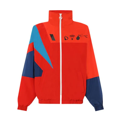 Diesel Orange Colorblock Letter Print Track Jacket A027090HCAW42A