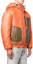 Shop Diesel Orange Hooded Jacket with Contrast Pocket Design A062930PDAM37A