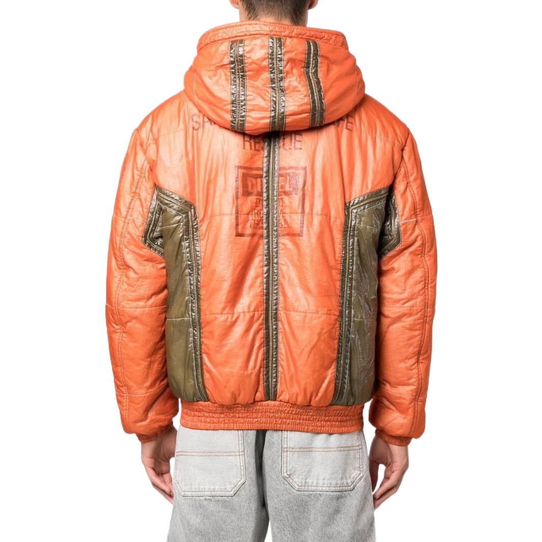 Purchase Diesel Orange Hooded Jacket with Contrast Pocket Design A062930PDAM37A