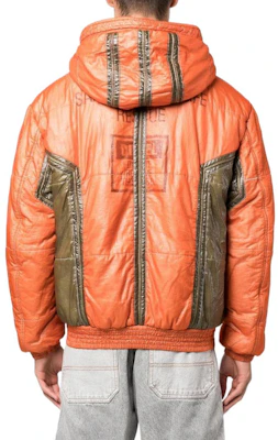 Diesel Orange Hooded Jacket with Contrast Pocket Design A062930PDAM37A Purchase Diesel Orange Hooded Jacket with Contrast Pocket Design A062930PDAM37A