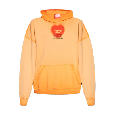 Diesel Orange Logo Print Hoodie Long Sleeve Sweater A128350IMAK-3BX