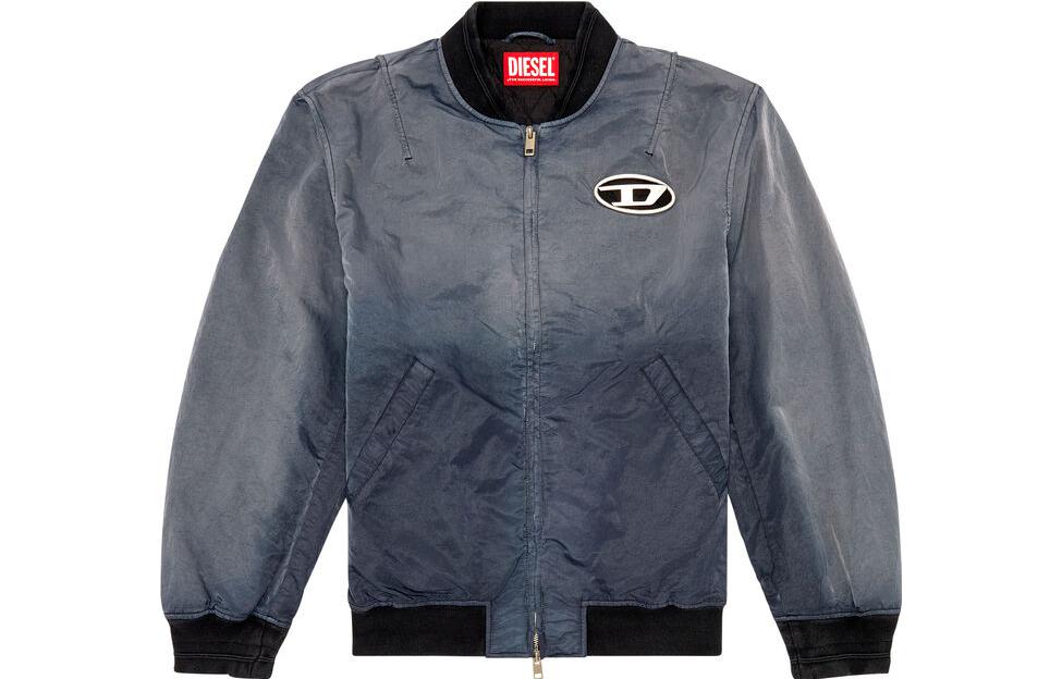 DIESEL OVAL-D Gradient Effect Washed Black  Aviator Long Sleeve Jacket. A120870QHAR-9XX