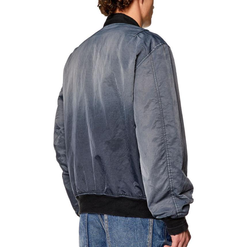 Shop DIESEL OVAL-D Gradient Hitam Aviator Jaket Lengan Panjang. A120870QHAR-9XX