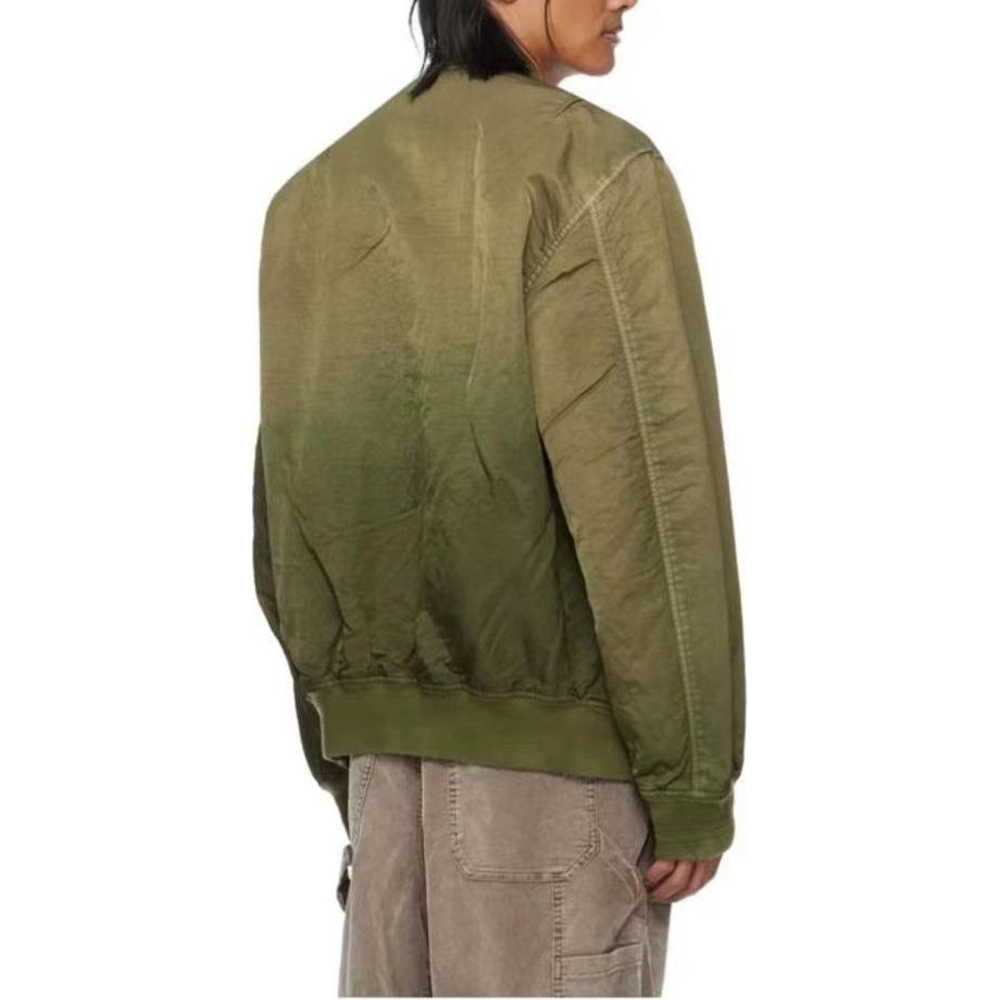 Lookbook DIESEL OVAL-D Gradient Padded Zip Bomber Jacket Hijau Tentera. A120870QHAR