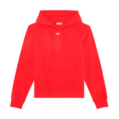 Diesel Oval-D Logo Hoodie Red Unisex SS24 Collection A053330GEAD-42G