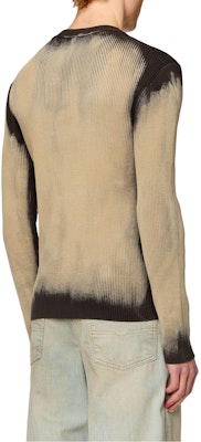 DIESEL OVAL-D Series Beige Logo Crewneck Sweater Rajut Ribbed. A124550BNAD-900A Purchase DIESEL OVAL-D Series Beige Logo Crewneck Sweater Rajut Ribbed. A124550BNAD-900A