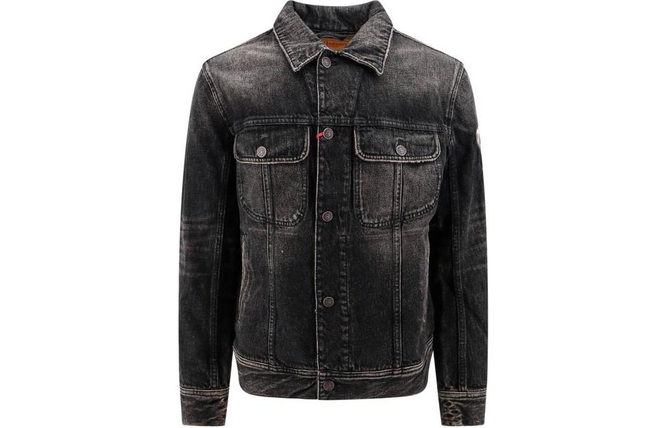 DIESEL OVAL-D Series  Casual Buttoned Square Collar Jacket - Gray. A131500JGAE02