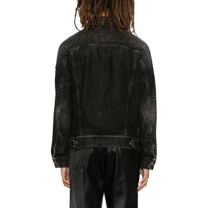 Purchase DIESEL OVAL-D Siri Jaket Kasual Berkolar Petak Bertutup Butang - Kelabu. A131500JGAE02