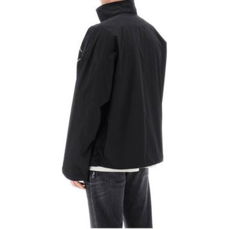 Shop 디젤 오벌-D 프린트 집업 자켓 긴팔 블랙 A126010AKAD-9XX