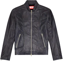 Diesel OVAL-D Series SS24 Black Zipper Pocket Stand Collar Jacket A129940IMAZ Diesel OVAL-D Series SS24 Black Zipper Pocket Stand Collar Jacket A129940IMAZ