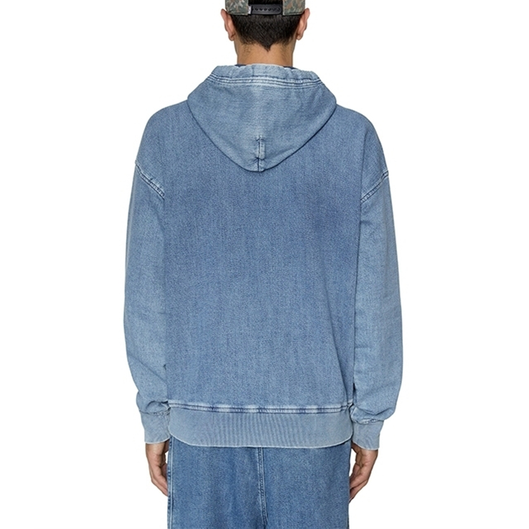 DIESEL OVAL-D Series Washed Vintage Hoodie Men’s Light Blue. A0393909D01-01 圖 5