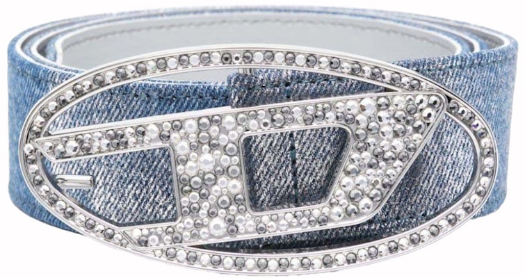 Diesel Oval D Logo B-1Dr Strass Belt Electric/Blue Buy Diesel Oval D Logo B-1Dr Strass Belt Electric/Blue