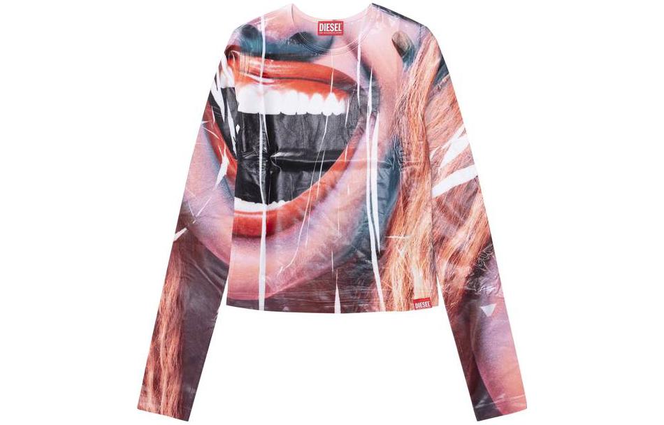 Diesel Oversized Graphic Crewneck Pullover Sweatshirt Multicolor A125450JNAKT-7AWA