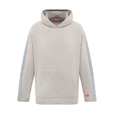 Diesel Patchwork Pullover Hoodie Men’s Gray Long Sleeve A131310CLAN9-CB